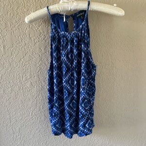 Lucky Brand Blue Patterned Tank Top